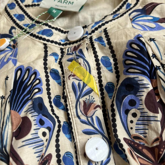 FARM Rio Nature Land Long Sleeve Belted Mini Dress - Picture 14 of 15